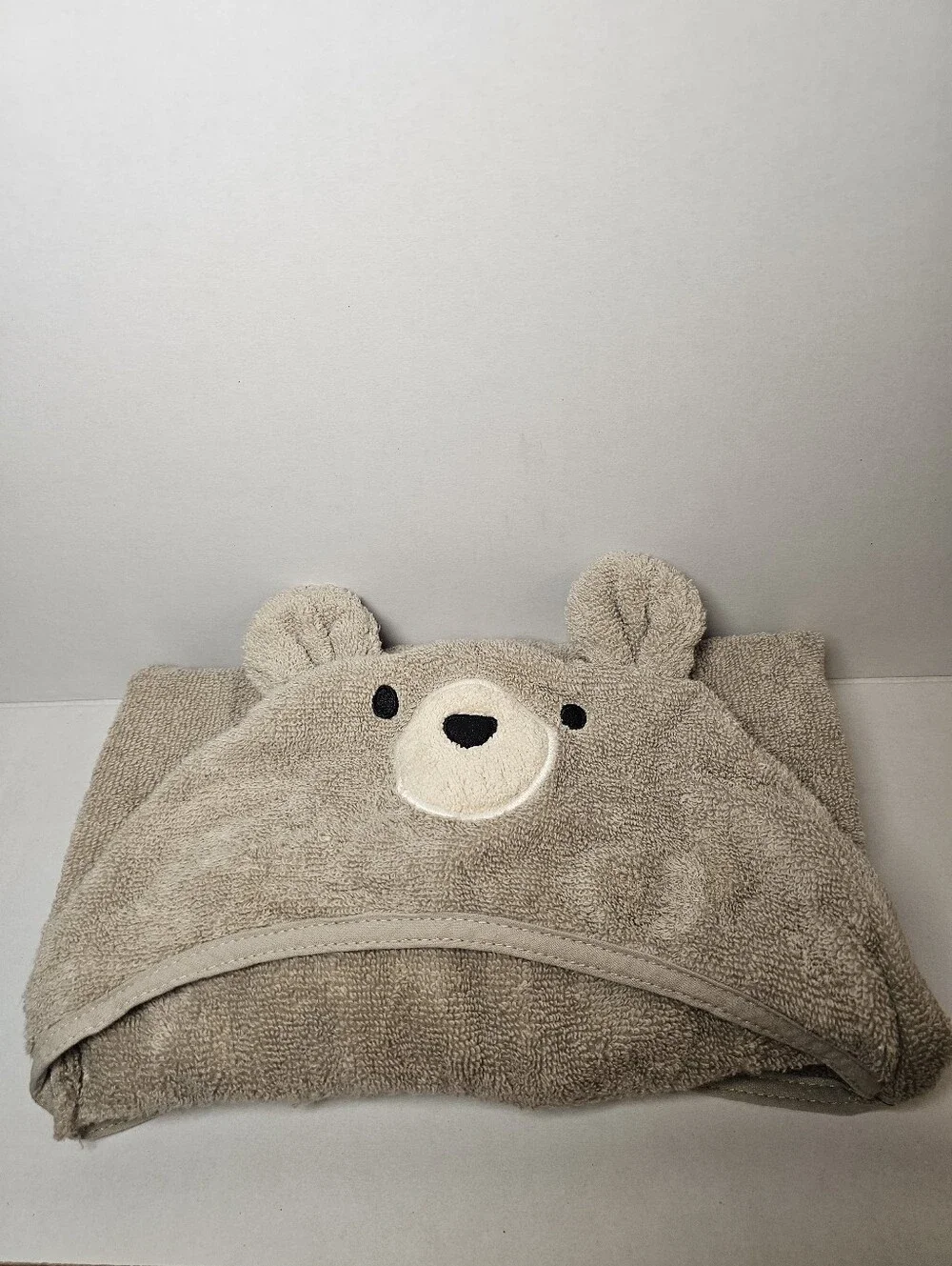 100% Organic Cotton Terry Kids Hooded Bath Towel with Bear Design Age 0-12 Month